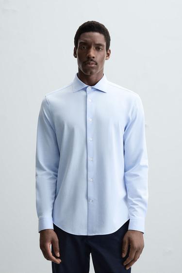 KËMISHË REGULAR FIT - E kaltër nga Zara