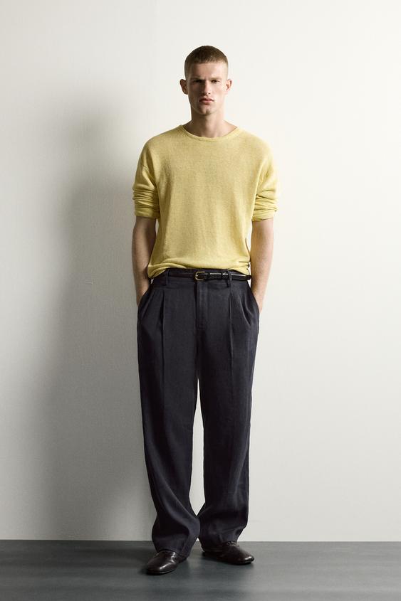 RELAXED FIT 100% HEMP JUMPER - Lime de Zara - Imagen 0