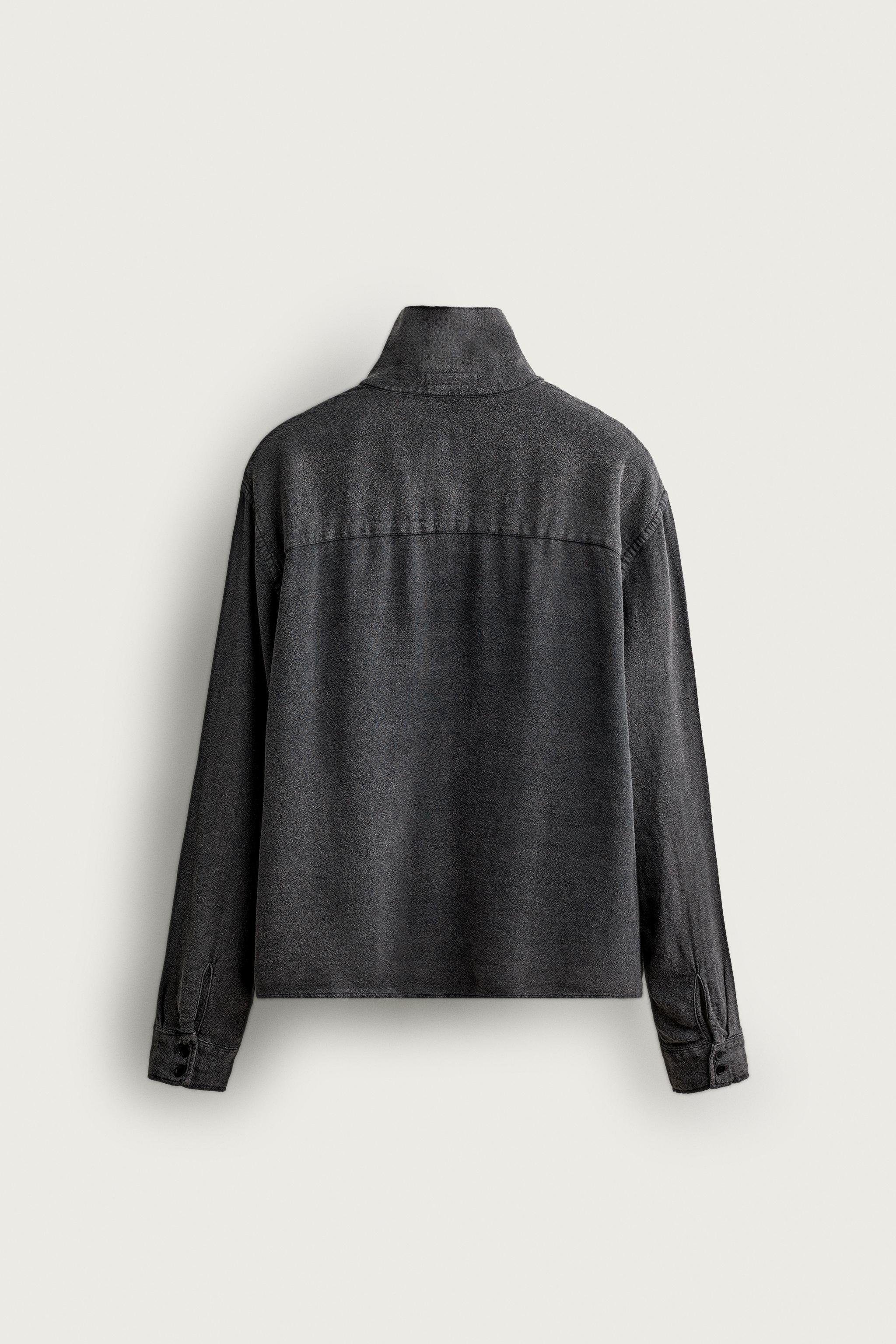 Мужские рубашки Zara VINTAGE WASH RELAXED FIT SHIRT — фото 8
