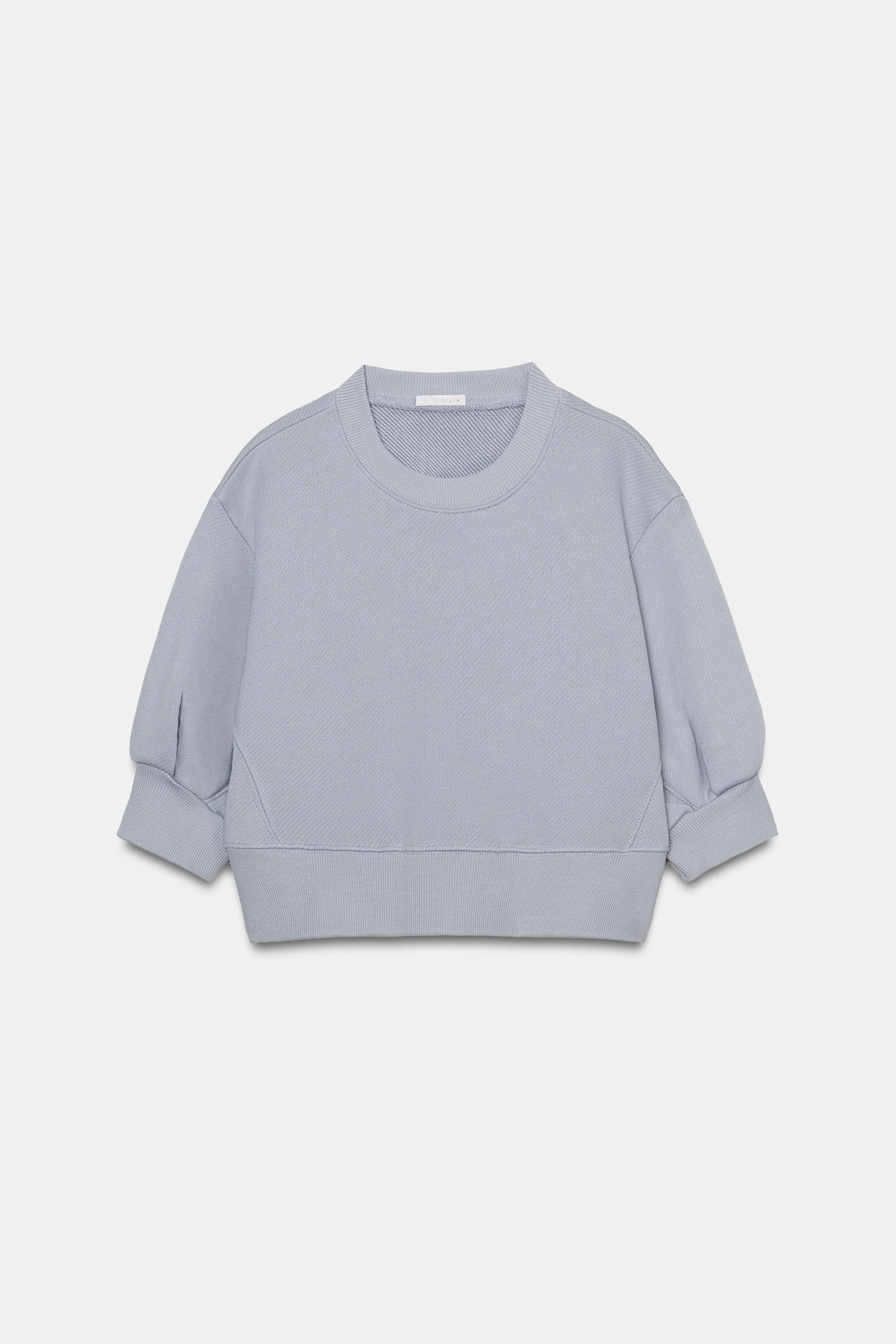 VOLUME CROPPED SWEATSHIRT