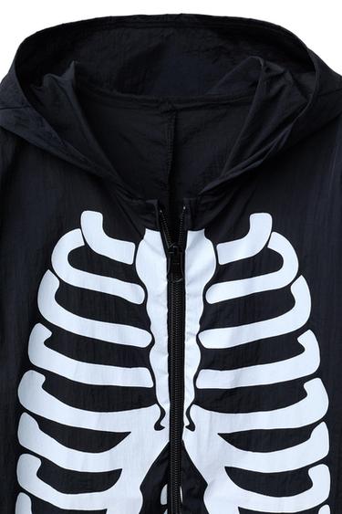 Zara GLOW-IN-THE-DARK SKELETON JUMPSUIT - Black