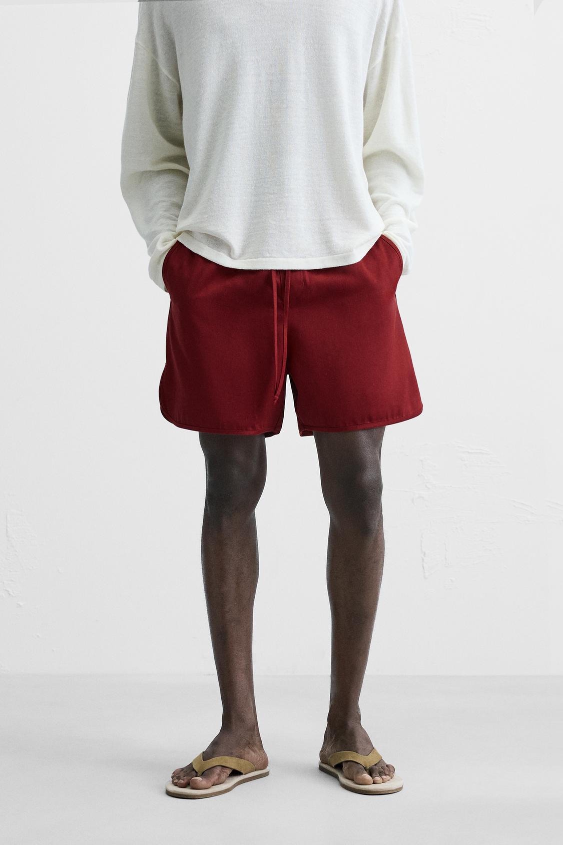 COTTON - LYOCELL BERMUDA SHORTS