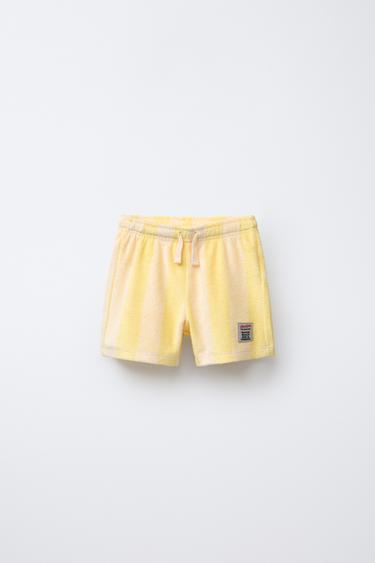 BERMUDA EFECTO TOALLA RAYAS - Amarillo de Zara - Imagen 0