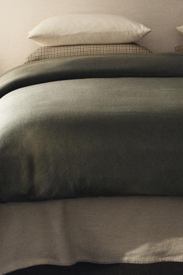 COTTON JERSEY MODAL DUVET COVER (140GxM²) - Green by Zara