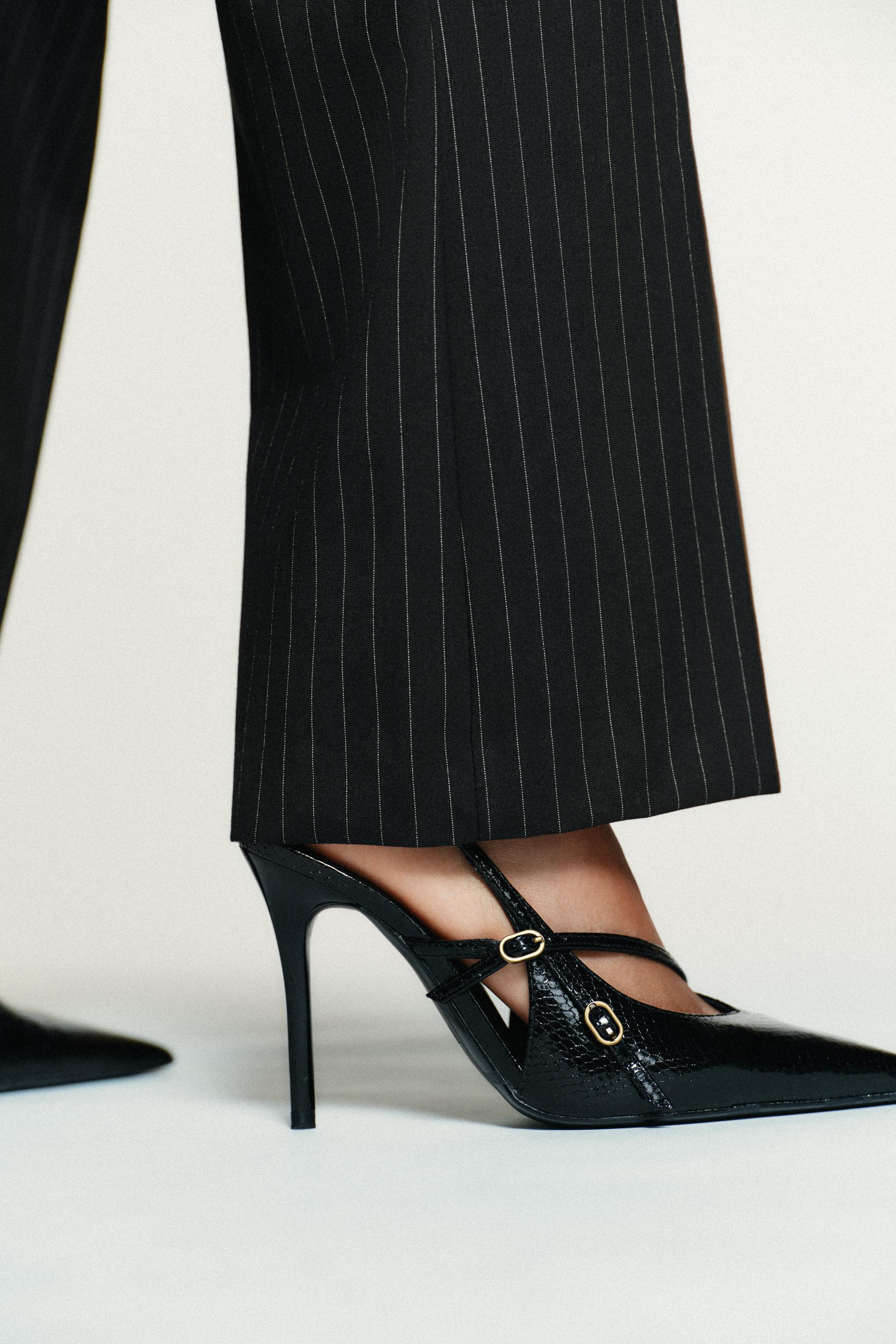 HIGH-HEEL SHOES WITH STRAPS AND BUCKLES - Black | ZARA South Africa