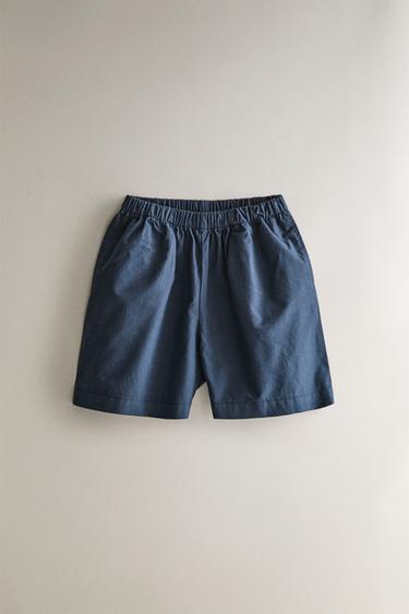 KIDS' BEACH BERMUDA SHORTS - Navy blue by Zara - Image 0