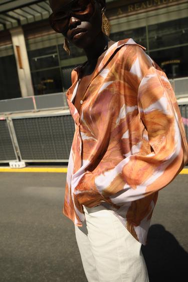 PRINTED SATIN SHIRT - Multicoloured by Zara - Image 5