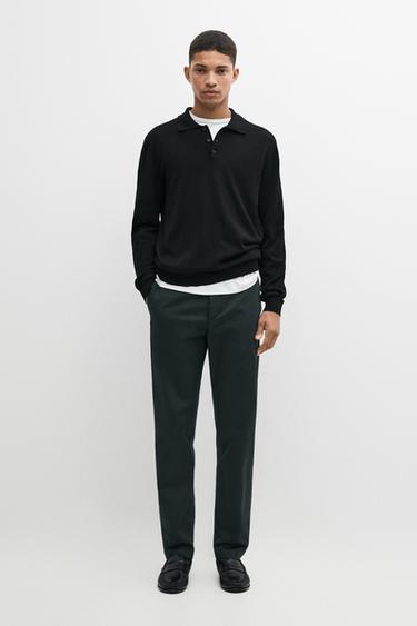 Zara Slim fit pants - Navy blue - Image 0