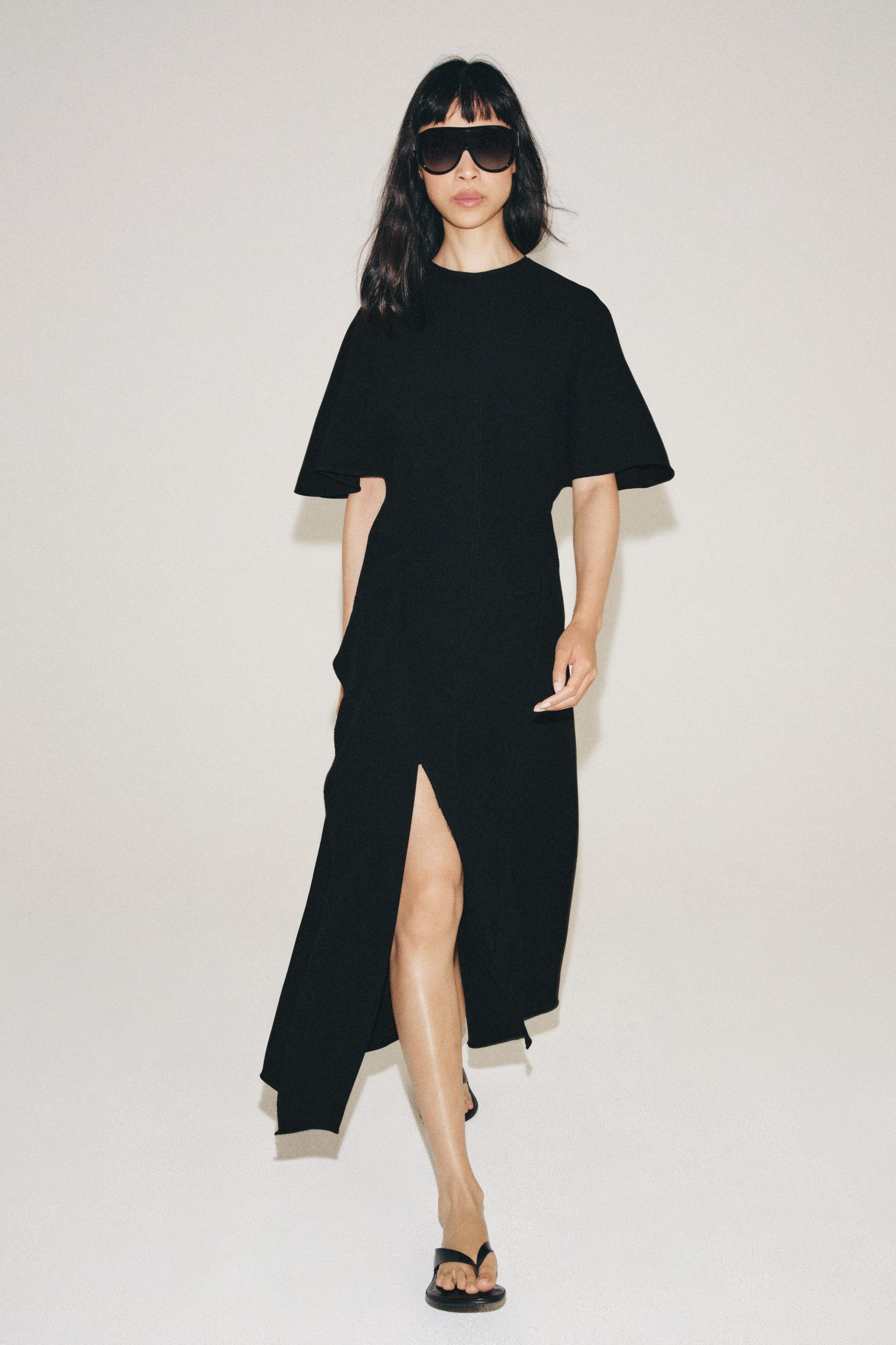 ZW COLLECTION ミディワンピース - ブラック | ZARA Japan / 日本