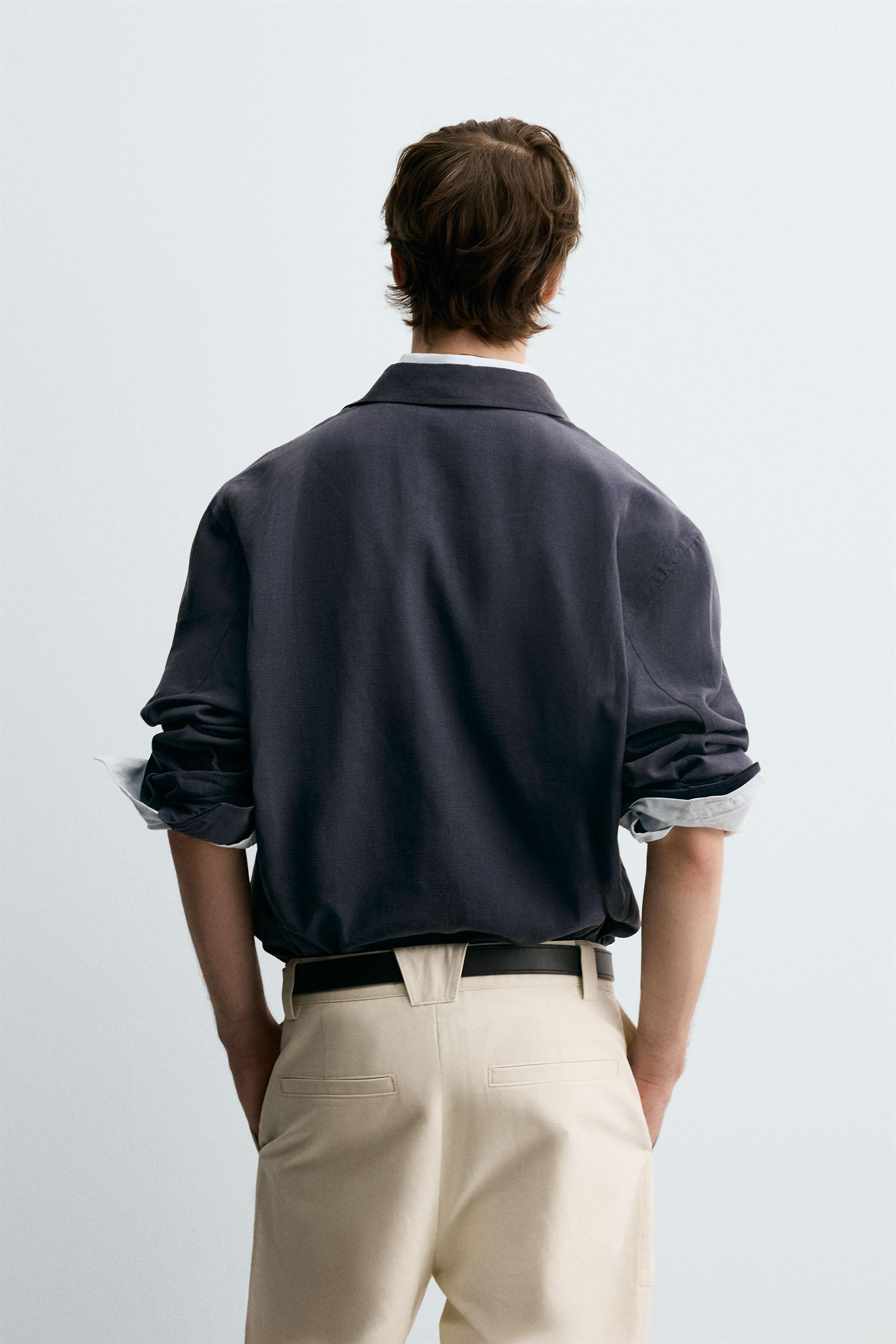 【ZARA】RELAXED FIT デニムシャツ ブラック | 7545/480/800 RELAXED FIT DENIM SHIRT - Black | ZARA United States
