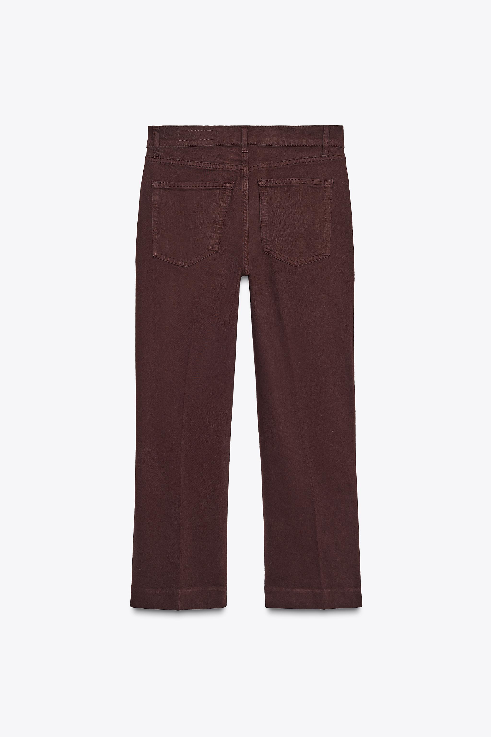 JEANS ZW COLLECTION BOOTCUT DE CINTURA ALTA CROPPED - Azul