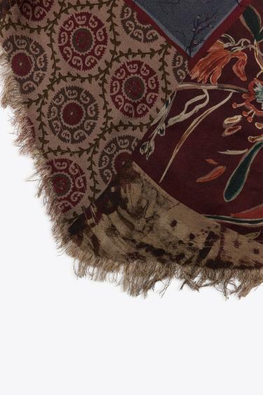 BANDANA IMPRIMÉ EFFRANGÉ - Aubergine de Zara - Image 4