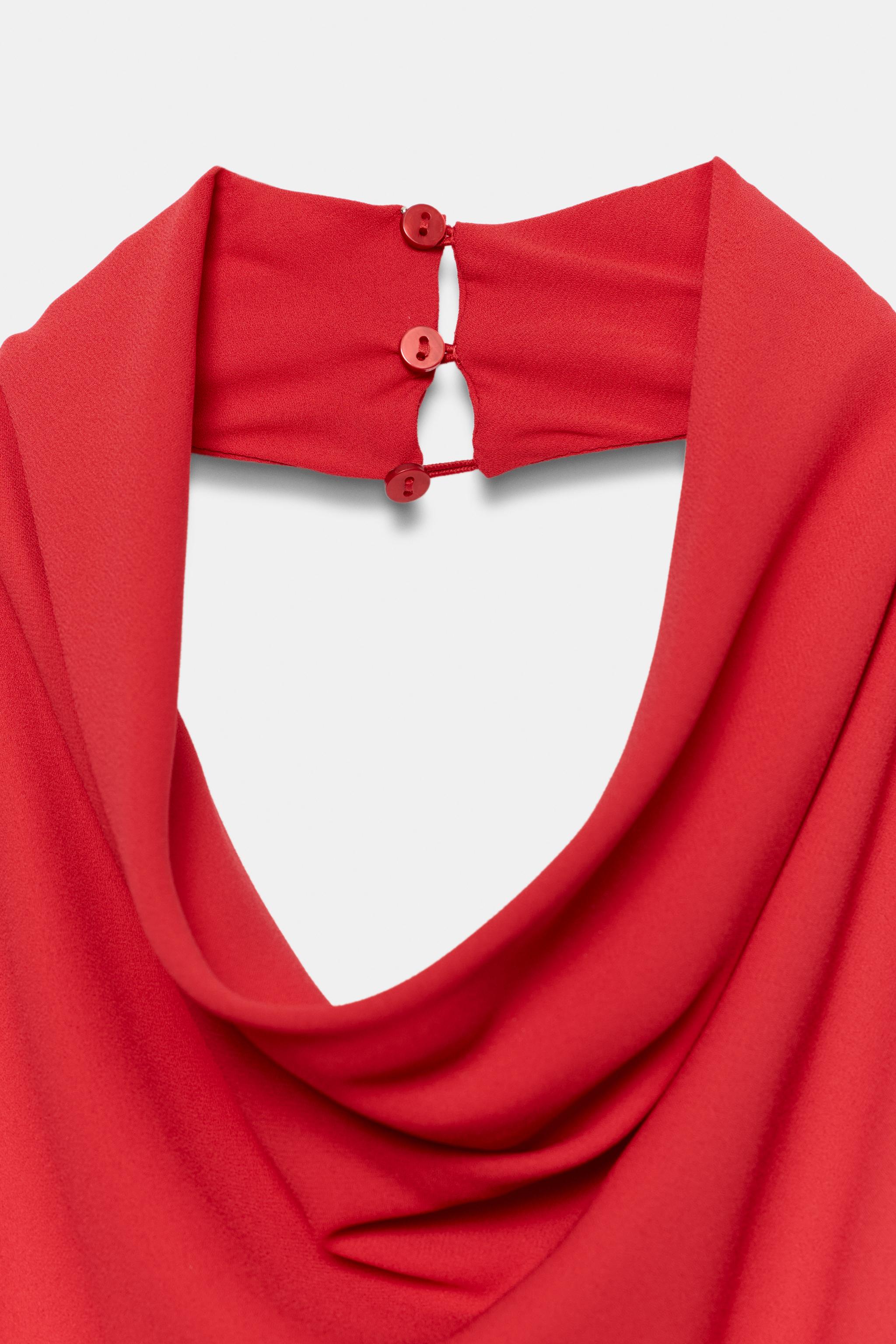 Zara ZW COLLECTION HALTER ELBİSE görsel 8