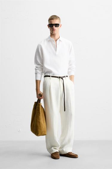 POLO KOŠEĽA ZO 100 % ĽANU LIMITOVANÁ EDÍCIA - Biela zn. Zara