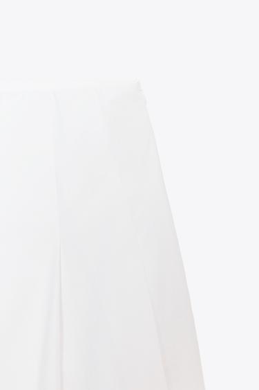 JUPE MI-LONGUE PLISSÉE - Blanc de Zara - Image 6