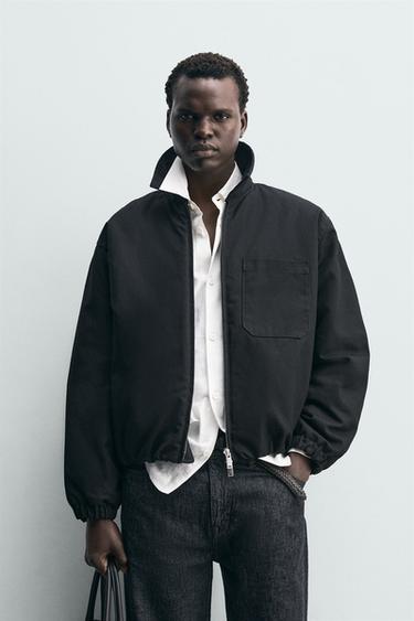 WAXED FINISH DENIM JACKET - Black by Zara