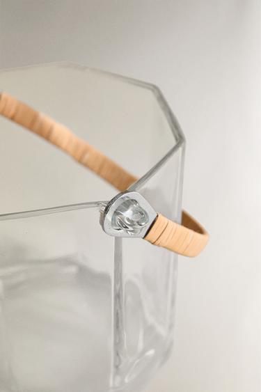 GLASS ICE BUCKET AND TONGS SET - Transparent by Zara - Image 2