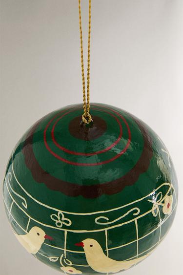 DÉCORATION SAPIN BOULE POULES ET FLEURS NOËL - Vert de Zara - Image 2