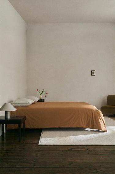 PERCALE DUVET COVER (300 THREAD COUNT) - Mid-camel by Zara