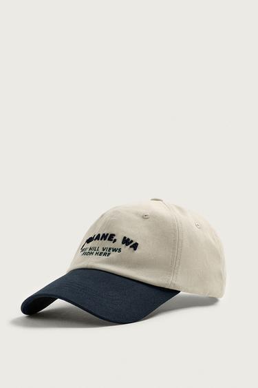 GORRA TEXTO BORDADO - Crudo de Zara