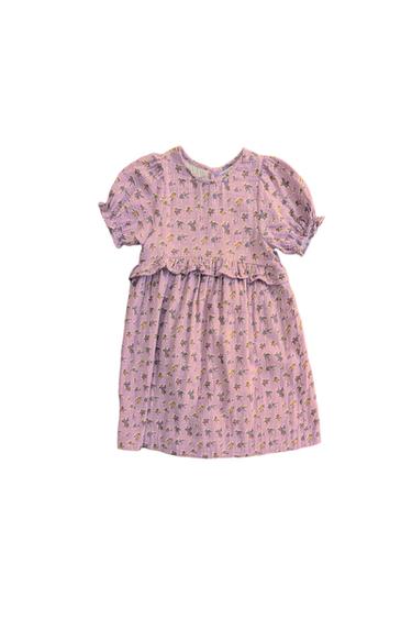 RUFFLES PRINTED DRESS