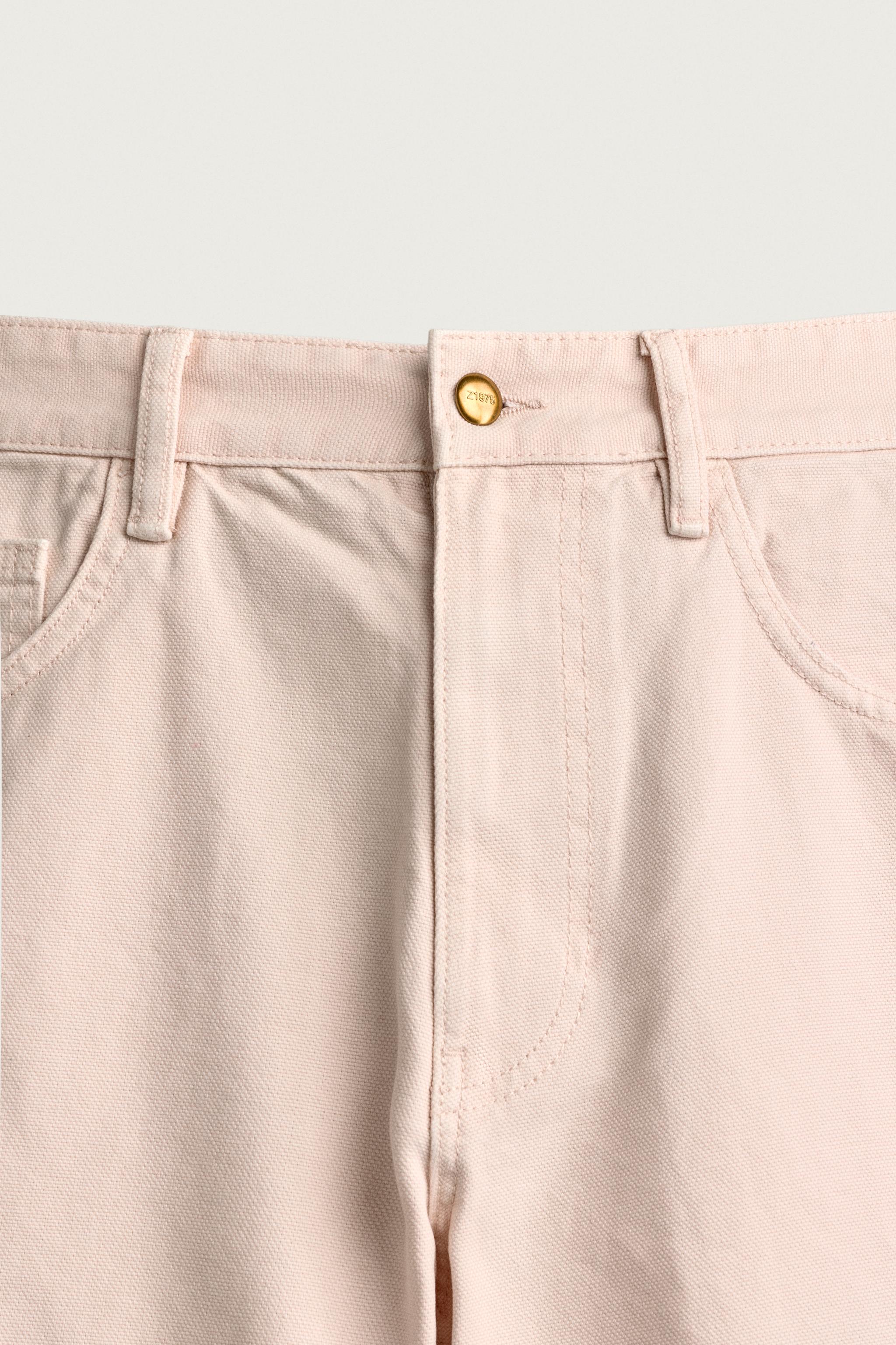 Zara RELAXED FIT DENIM BERMUDA görsel 8
