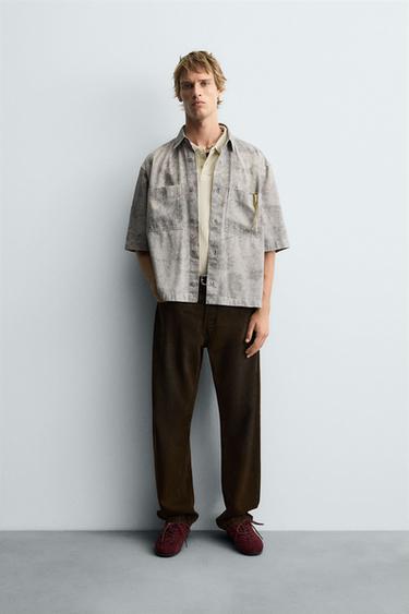 RELAXED FIT ABSTRACT PRINT SHIRT - Printed by Zara - Image 0