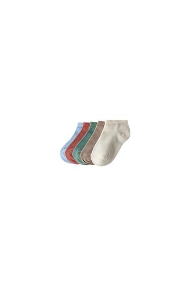 PACK CINCO CALCETINES CORTOS - Multicolor de Zara