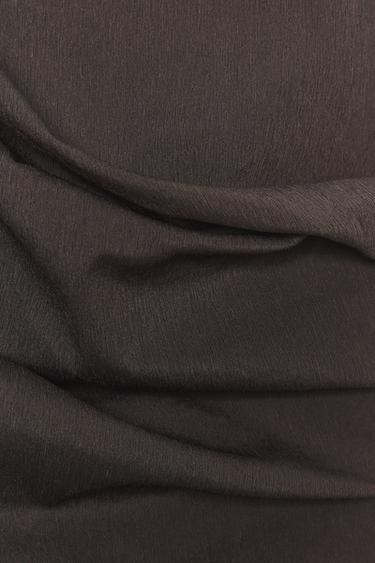 OPEN BACK PLEATED TOP - Dark brown by Zara - Image 8