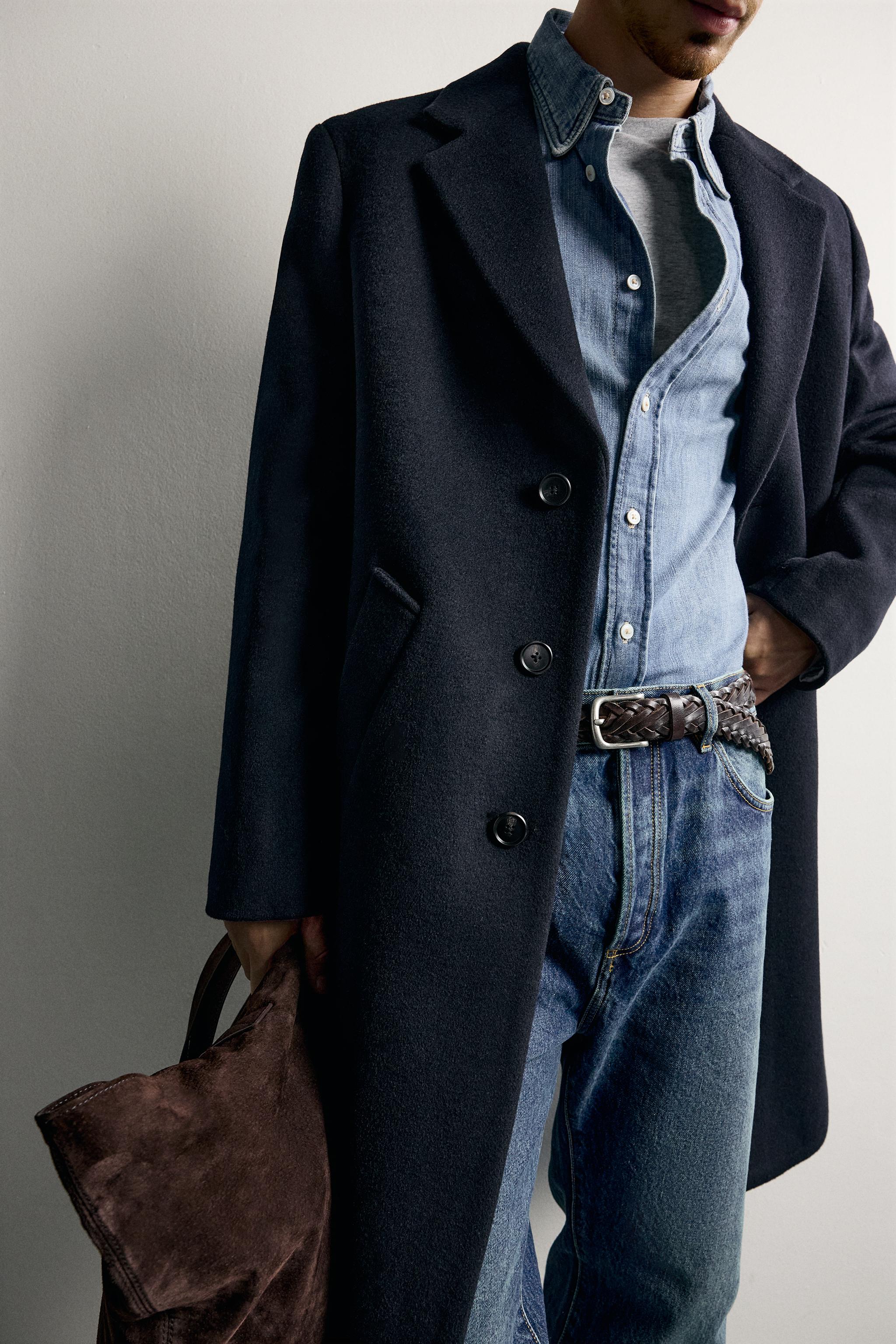 MANTEAU REGULAR FIT AVEC LAINE