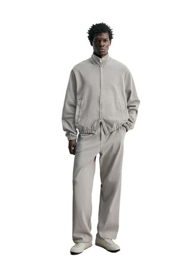 KNIT ZIP-UP SWEATSHIRT - Sand by Zara