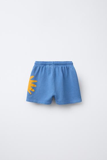 SUN PRINT BERMUDA SHORTS - Blue by Zara - Image 1