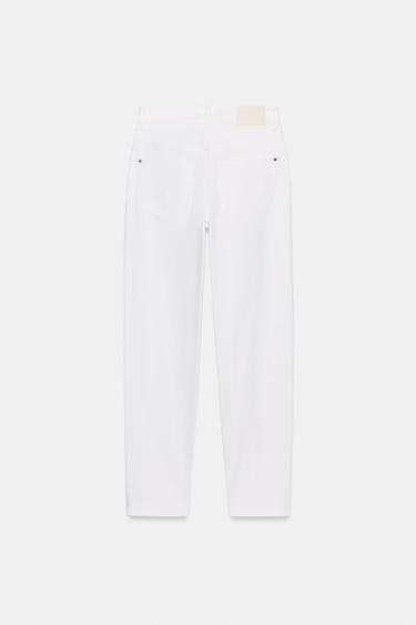 JEANS Z.01 MOM FIT მაღალწელიანი - Zara-ს White