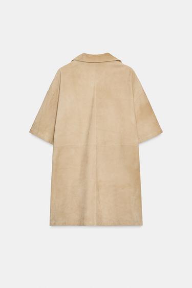 SUEDE LEATHER DRESS ZW COLLECTION LIMITED EDITION - Beige by Zara - Image 4