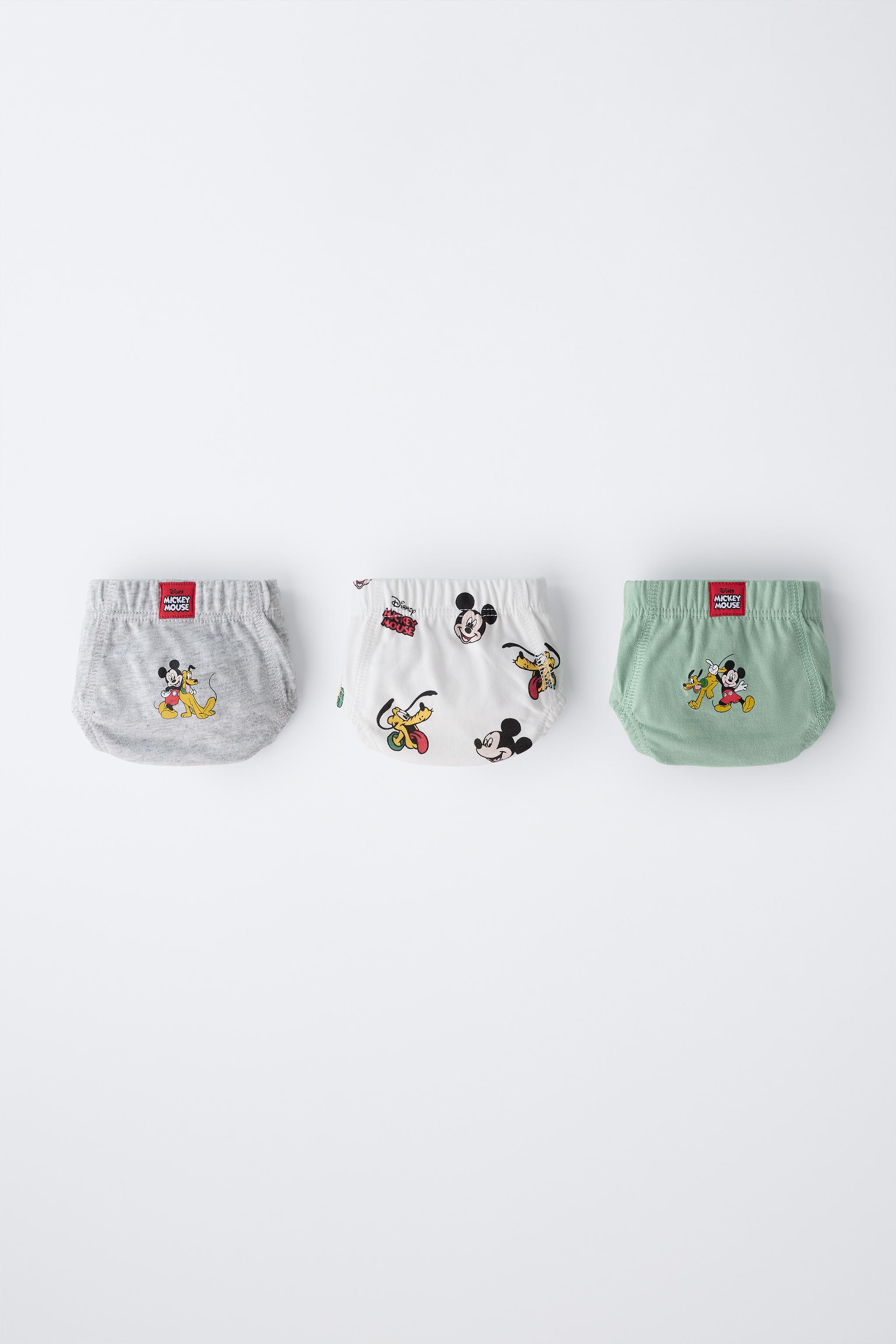2-6 ANOS/ PACK TRÊS SLIPS MICKEY MOUSE E AMIGOS © DISNEY - Cru