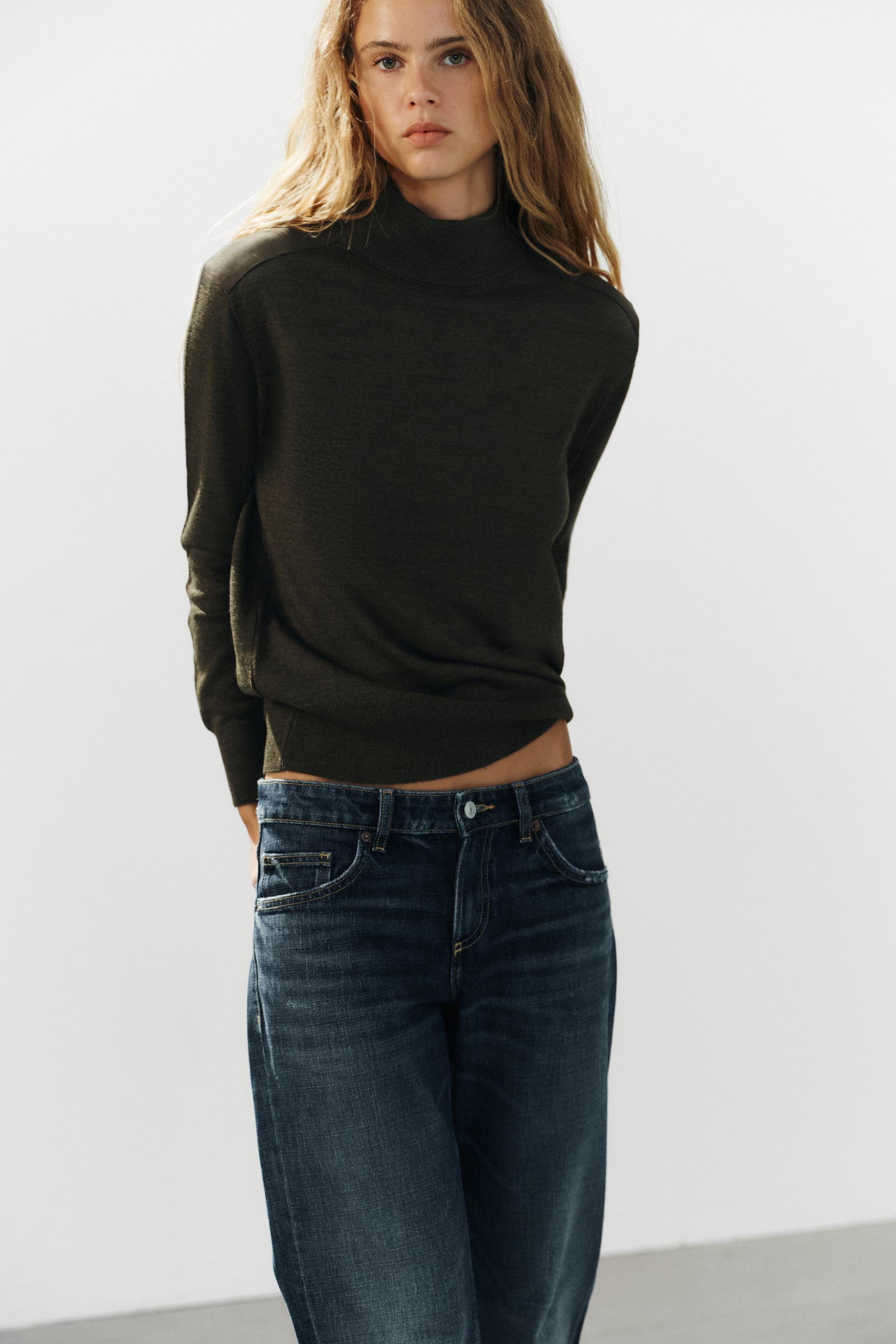 CONTRAST SHOULDER KNIT SWEATER thumbnail 2