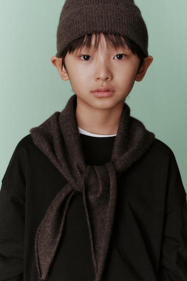 Zara 100% 喀什米爾山羊絨三角巾 - 棕色