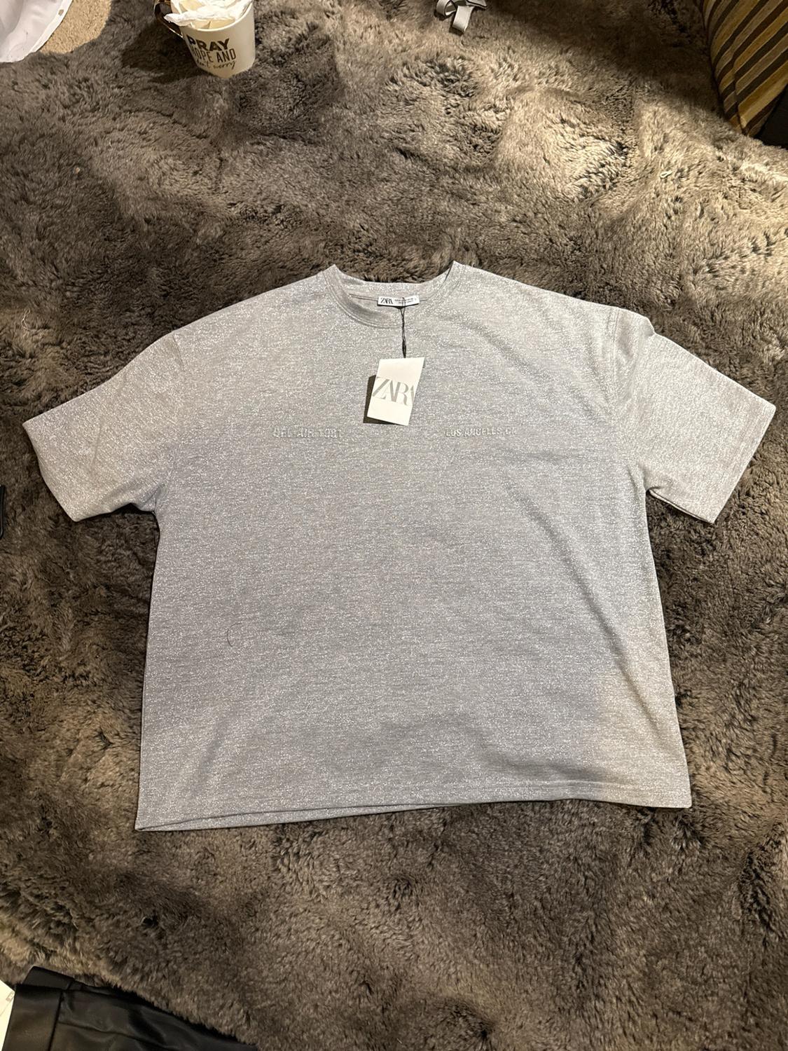 METALLIC THREAD TEXT T-SHIRT - Image 4