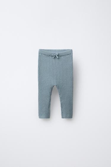 TRICOT LEGGING MET KABELS - Middenblauw van Zara