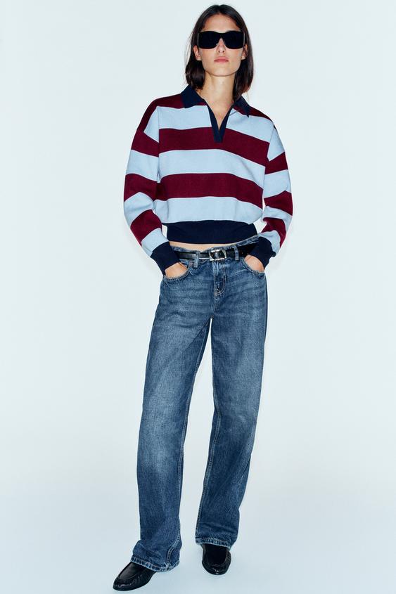 STRIPED KNIT POLO - striped by Zara - Image 0