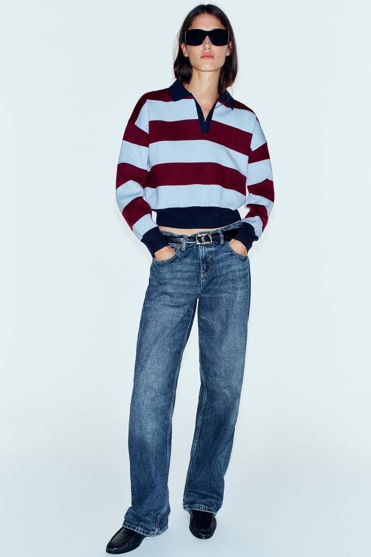 STRIPED KNIT POLO