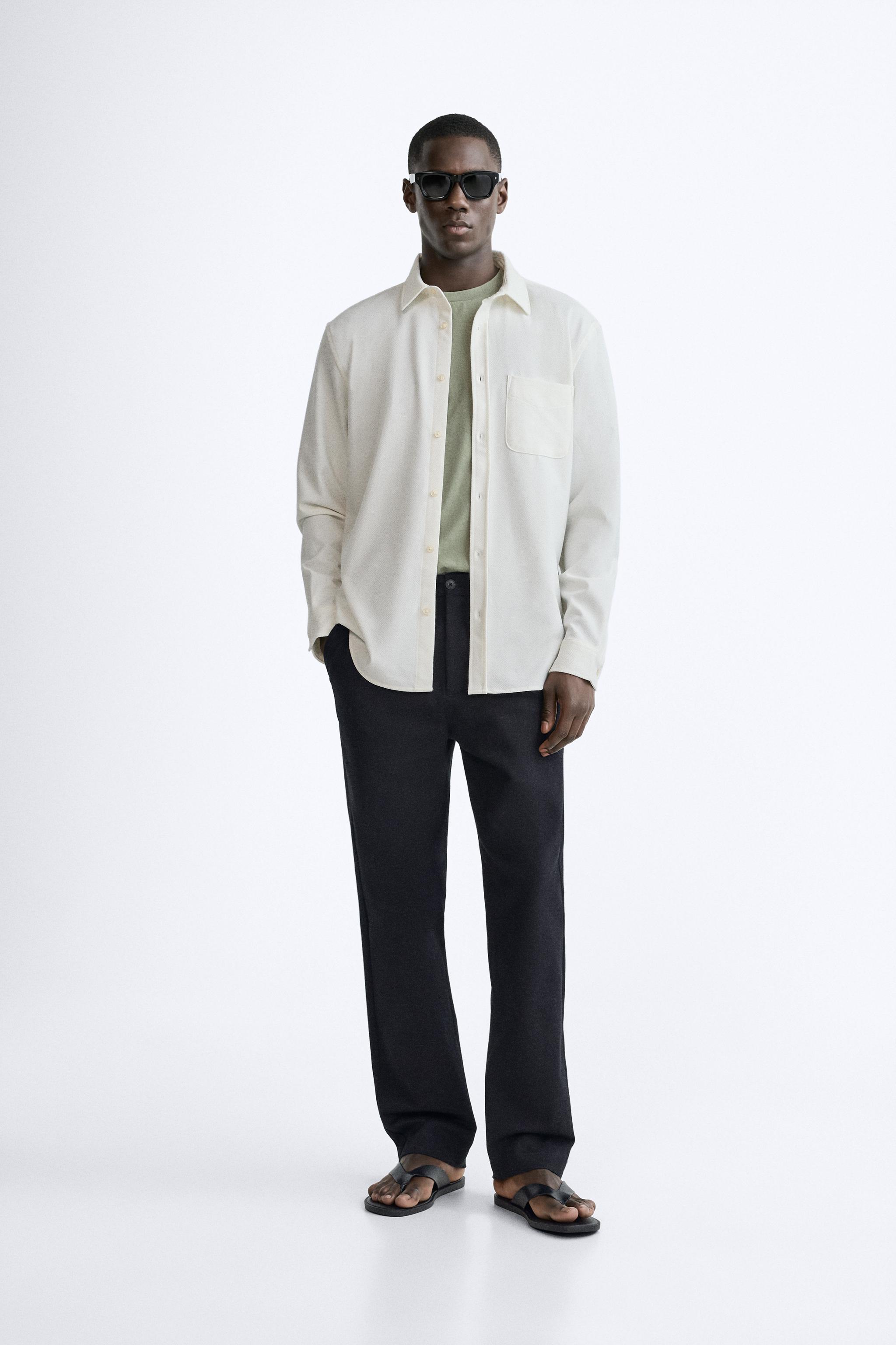 Zara white dress sales shirt