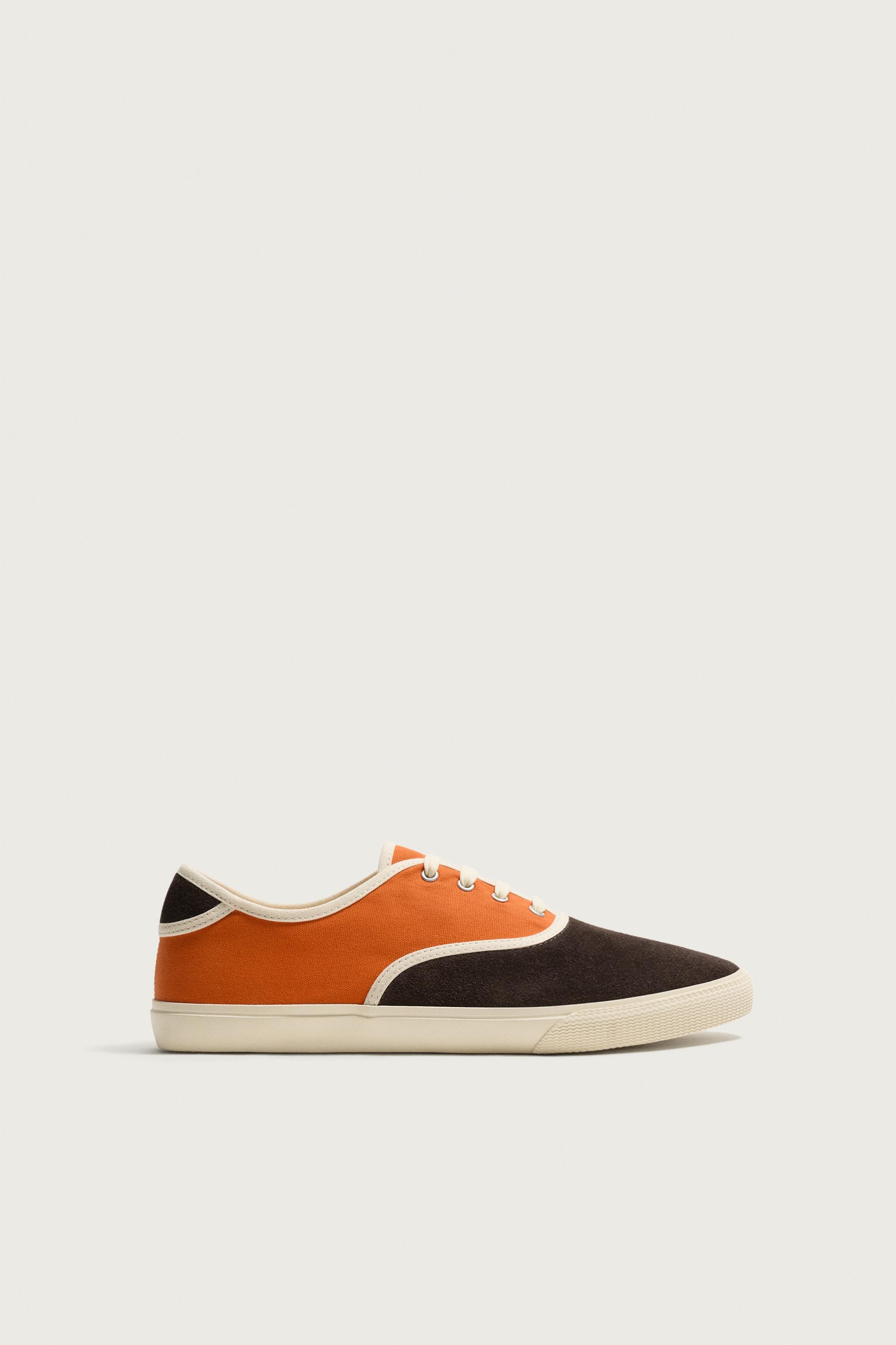 COMBINATION LEATHER SNEAKERS