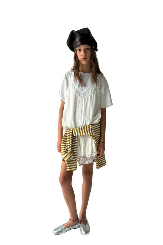CONTRAST CAMISOLE DRESS - White by Zara - Image 0