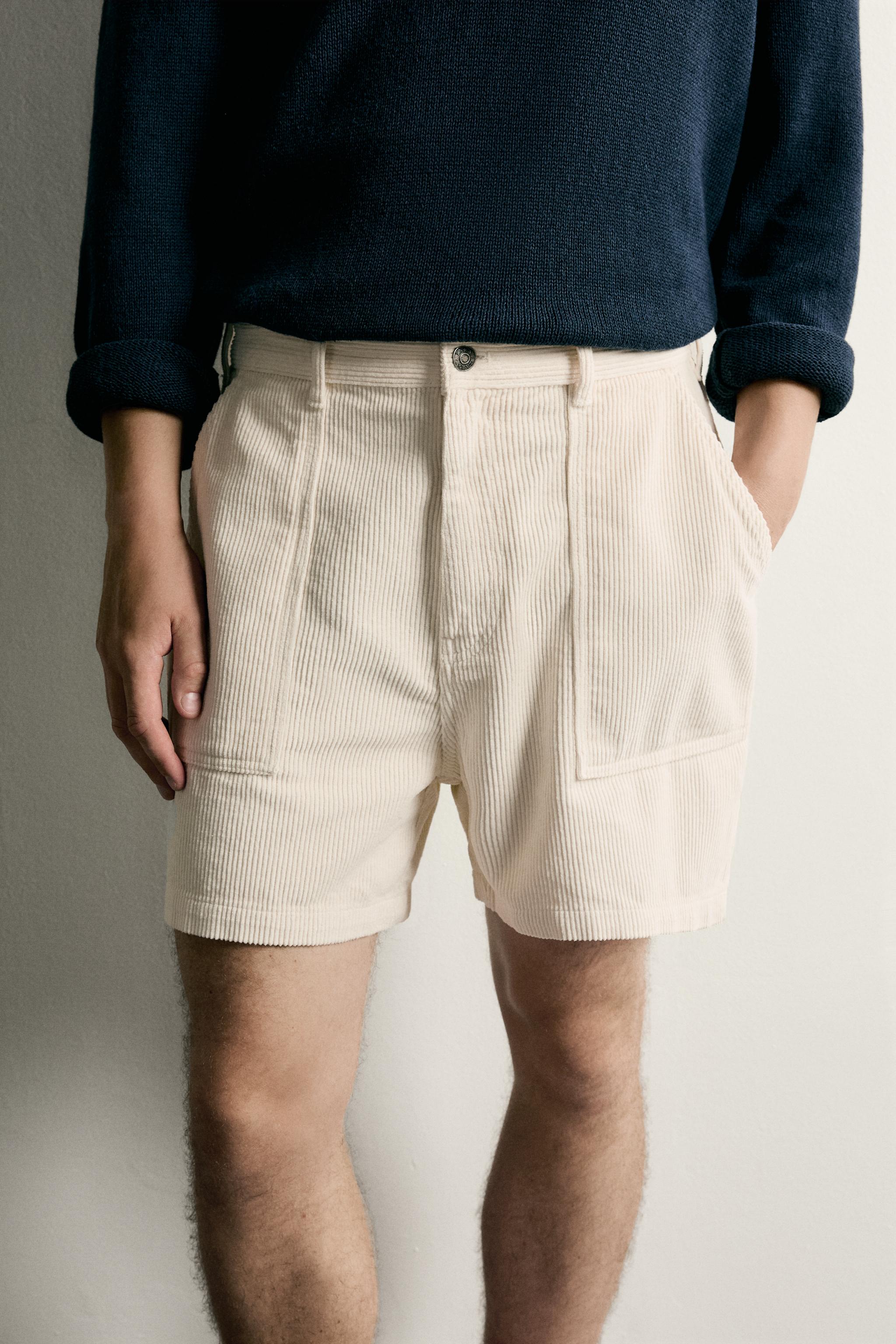 REGULAR FIT CORDUROY BERMUDA SHORTS