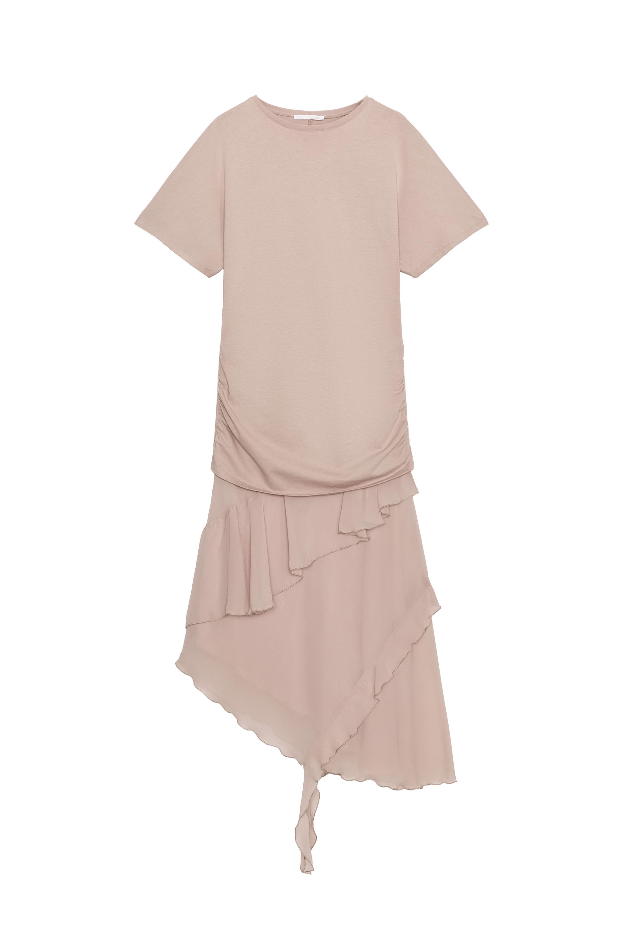 COMBINED RUFFLED DRESS