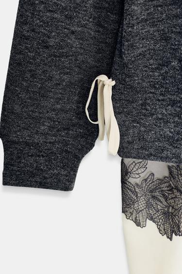 ROBE EFFET DOUX BIMATIÈRE - Gris chiné de Zara - Image 7