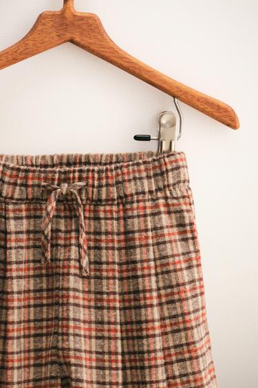 ZARA TIMELESS - CHECKERED BAGGY TROUSERS - Brown by Zara - Image 2