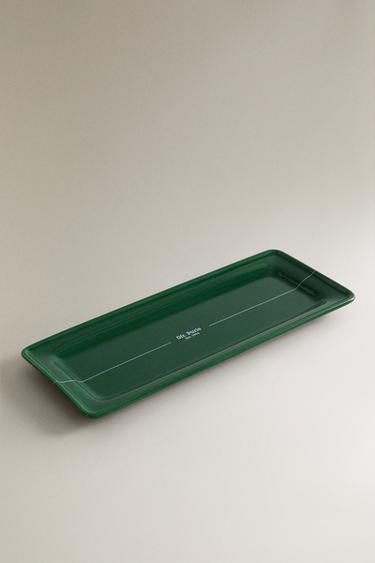 DECORATIVE STONEWARE TRAY | 0FR. PARIS — Green 2