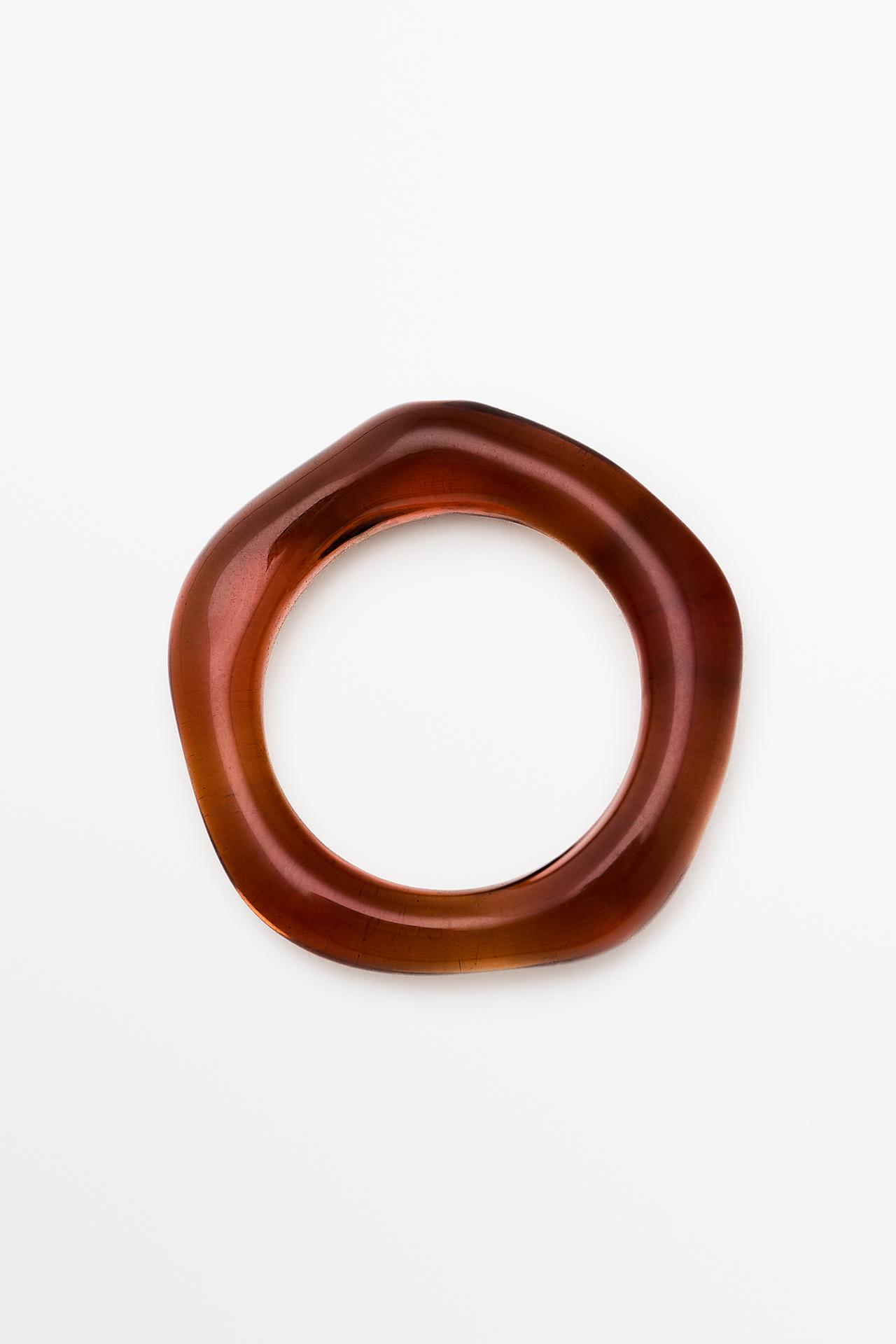 Irregular glass ring — Caramel
